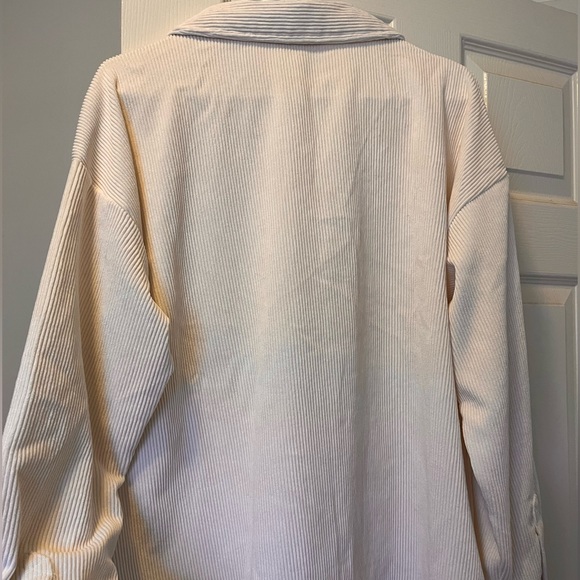 Ivory corduroy button down shirt - Picture 4 of 5
